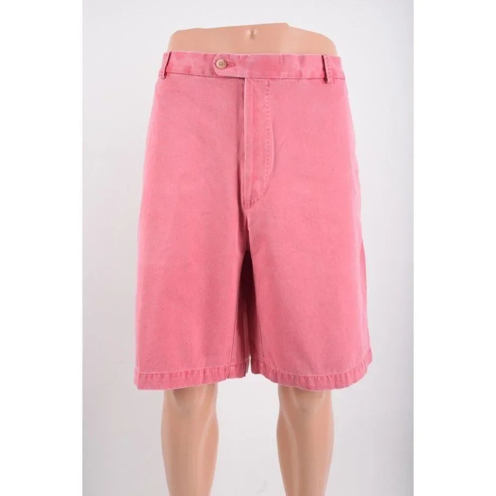 Peter Millar Mens Winston Washed Twill Shorts Sz 40 Pink Pima Cotton